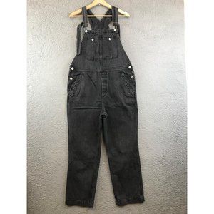 Free People We the Free Size 31 Black Denim Overalls Womens Jean Bib Boho